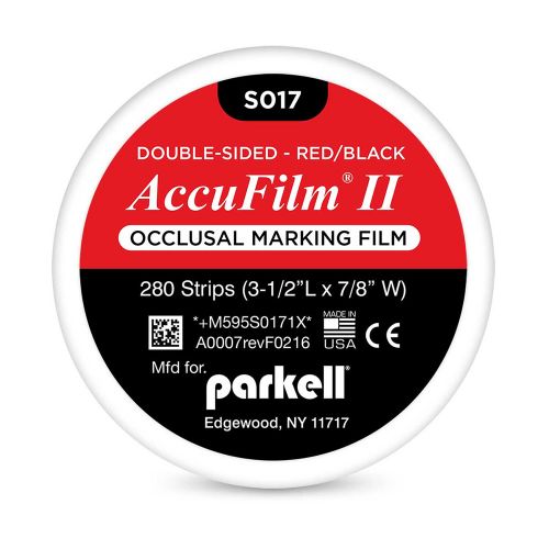 Parkell S017 Accu Film II Articulating Film Double Sided Black/Red .0008 Parkell S017 Accu Film II Articulating Film Double Sided Black/Red .0008